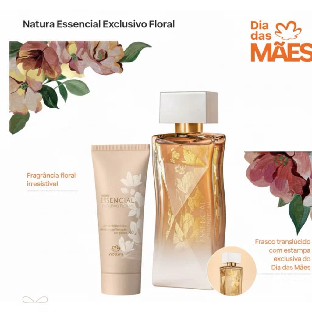 Presente Essencial Exclusivo Floral + Creme Para as Mãos