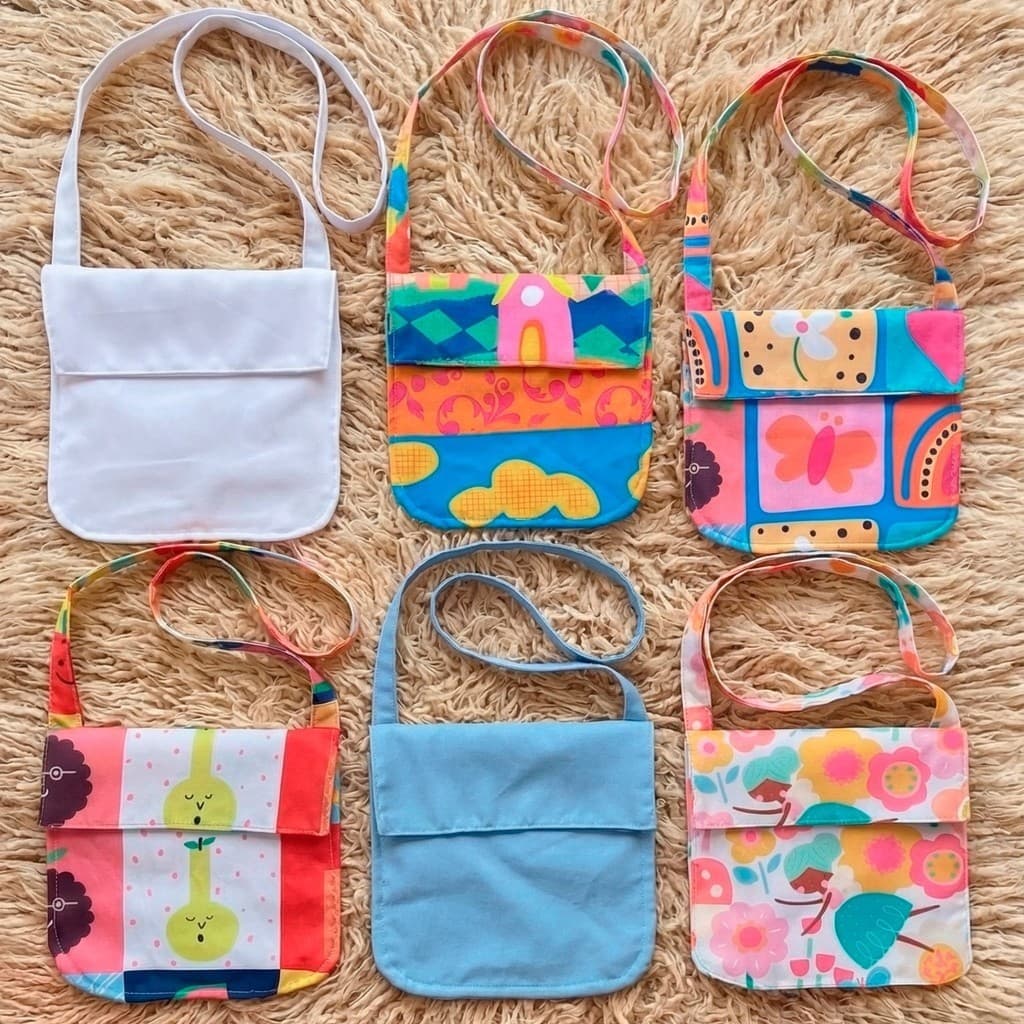 Bolsinha Bolsa Infantil Estampa Colorida Criança Princesa Festa Aniversário