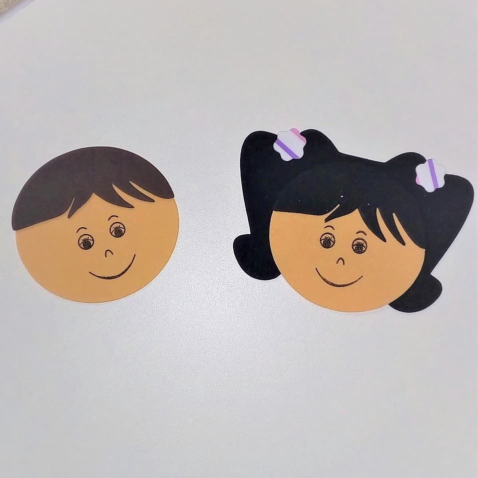 Apliques Em Eva Rosto Menino/menina 1 Peça