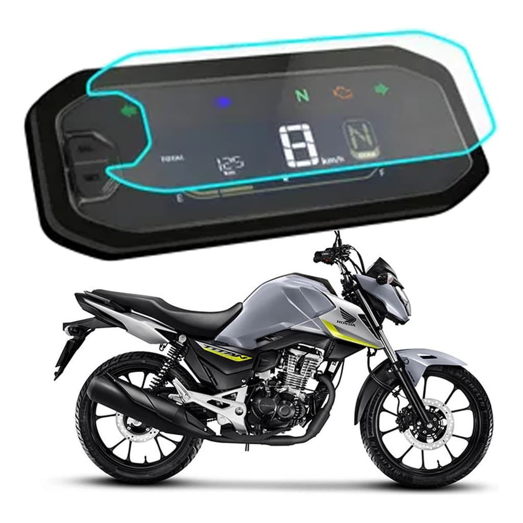 Pelicula de Proteção Para Painel de Moto Para Honda Cg 160 Titan 2025 A 2026 Com 1 Kit de Instalação
