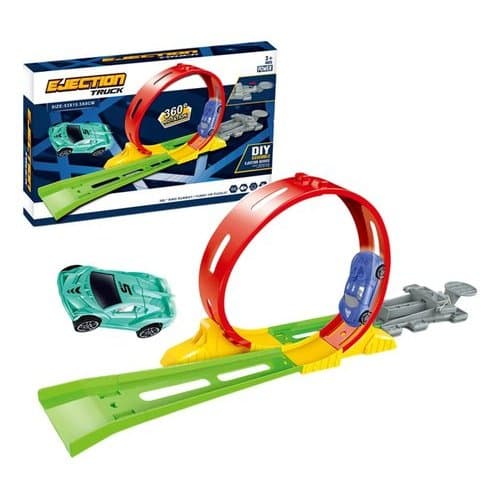 Pista Carrinho Infantil Lançador De Alta Velocidade Montagem 360 Graus Brinquedo Educativo
