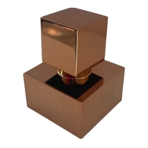 Acabamento Para Registro Samer Metais Quadrado 1.1/2 Rose Gold Estria Deca 50mm