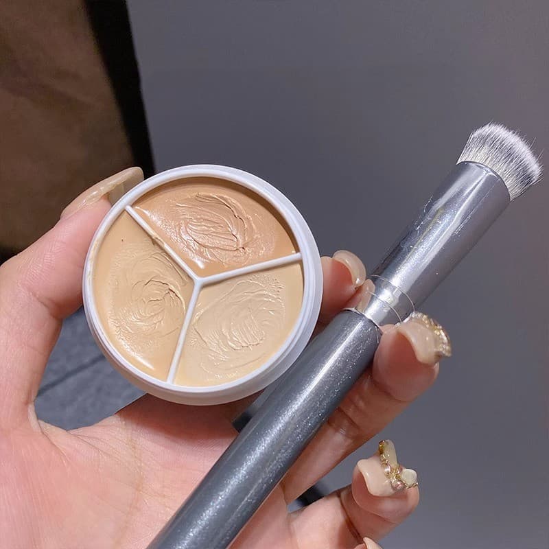Li Jiaqi recomenda paleta de corretivo de três cores com precisão cobre manchas marcas de Acne bolsas para os olhos ilum