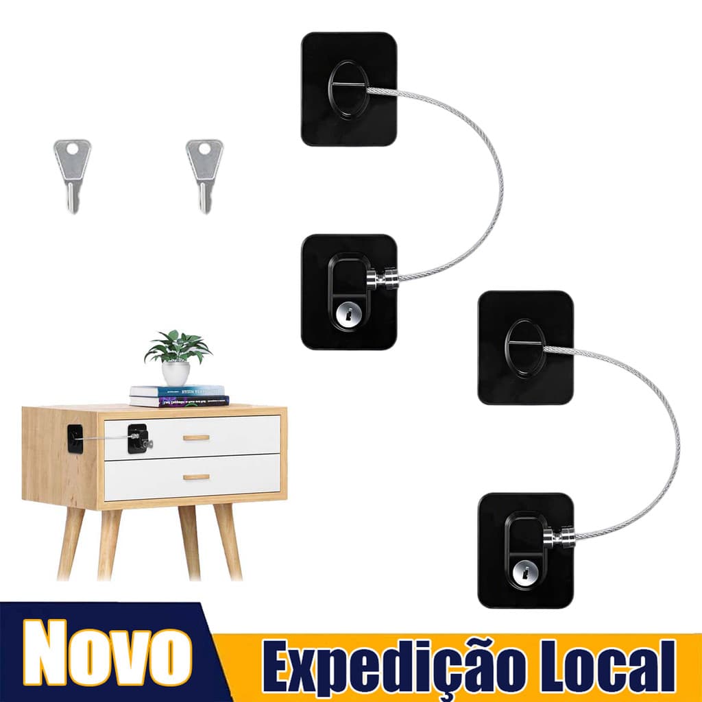 2 pcs travas segurança infantil para evitar que as crianças abram as travas de segurança geladeiras, armários e gavetas