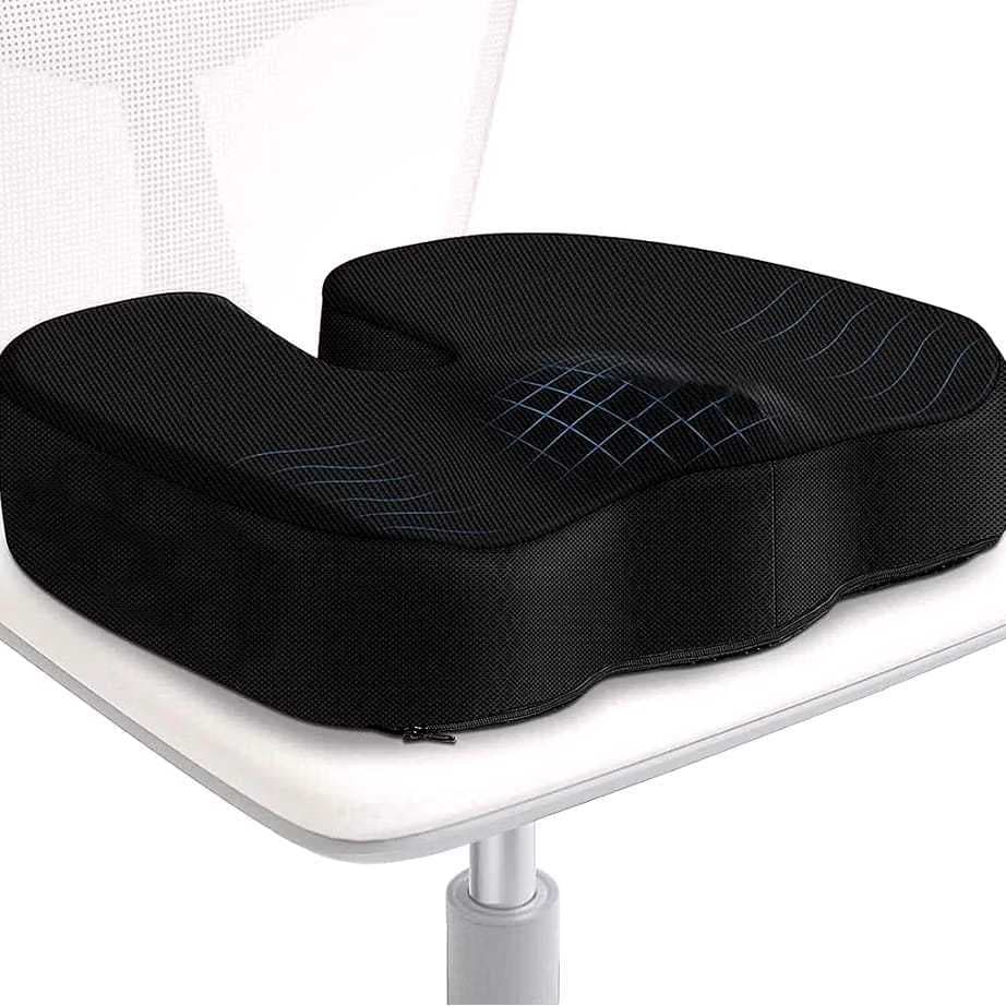 Almofada Ergonômico Assento de Cadeira com Espuma de Memória Travesseiro Coccix Ortopédico - Envio 24Hrs!