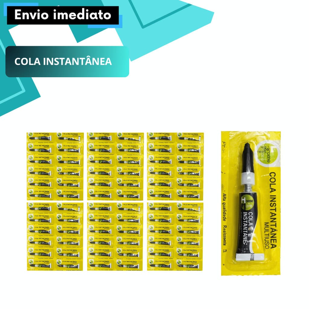 Kit Cola Instantânea Secagem Rápida 10s Multiuso Alta Qualidade Plástico Metal Madeira Borracha Cerâmica Porcelana