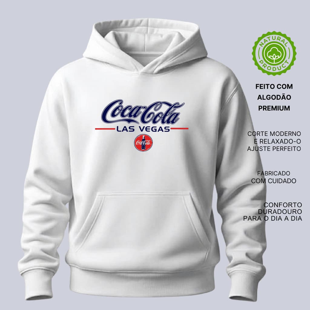 Moletom Capuz Coca Las Vegas Moletom Blusa De Frio Casaco Blusão Unissex Envio Rapido