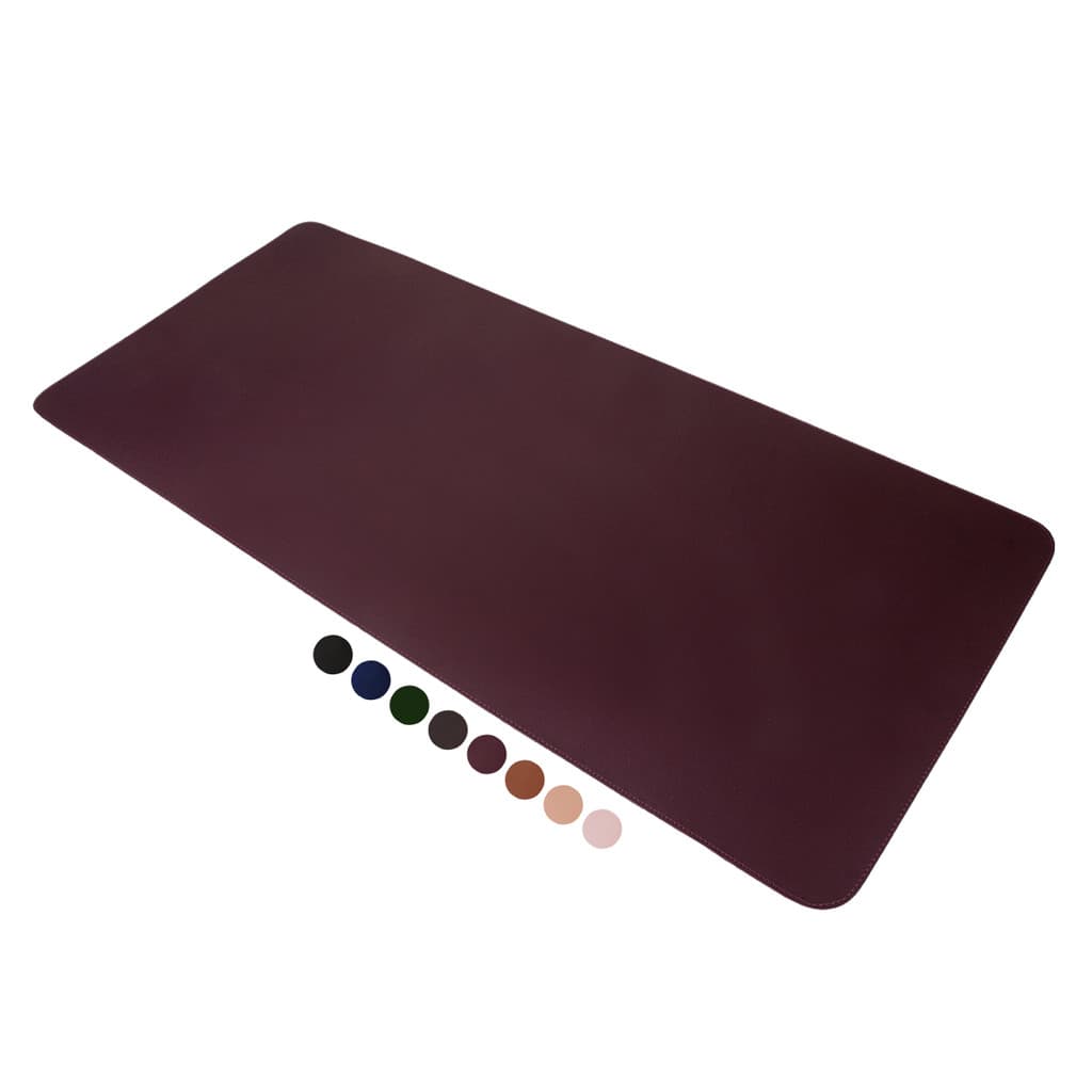 MousePad Grande Bordô Desk Pad Couro Gamer Office