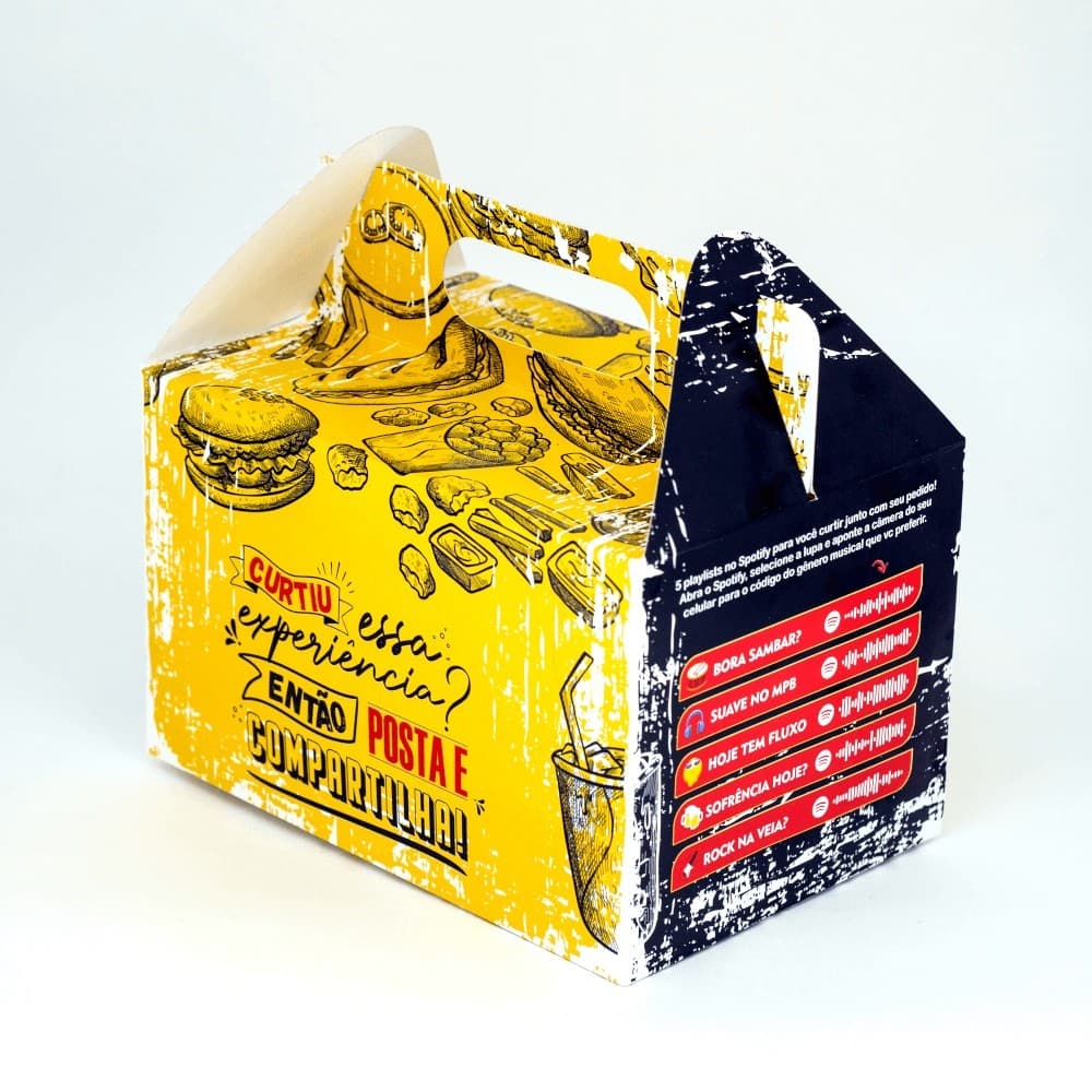 Maleta para Combo KIT Lanches e Hambúrguer – Caixa para Delivery Várias  Cores 50un