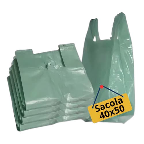 Sacola Plástica Reciclada Reforçada 40x50 - 1kg