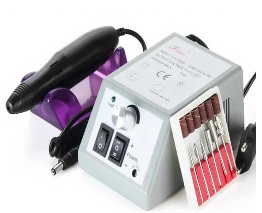 Lixadeira Elétrica Manicure Bivolt Profissional Mercedes 2000 + Kit Brocas