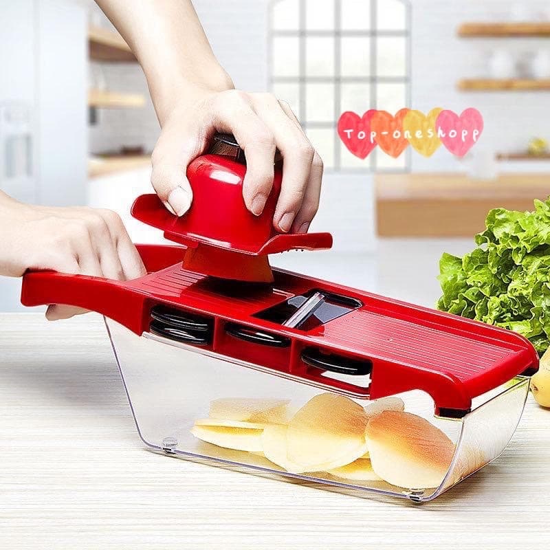 Mandoline Profissional Cozinha Slicer Aço Inox 6 Em 1 Fatiador Cortador Ralador triturador De Legumes Verduras Frutas Alimentos