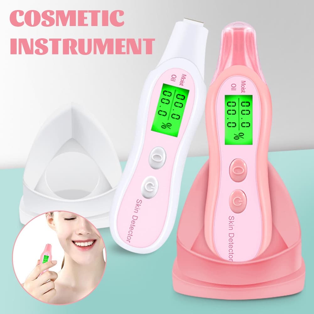 Analisador Digital De Umidade Facial De Óleo De Pele De LCD Medidor De Bateria Detector Operado Por Testador De Cuidados De Beleza