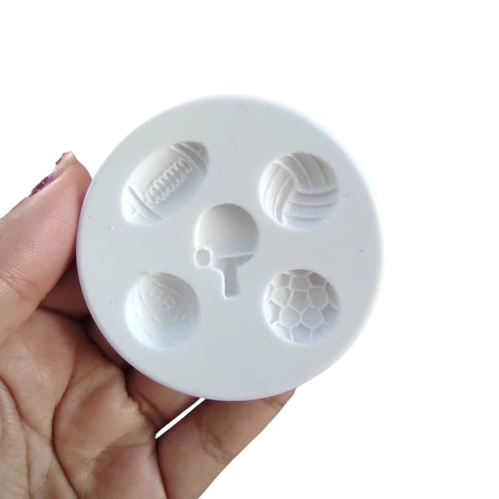 Forma Silicone Bola Futebol Basquete Vôlei Esporte Biscuit