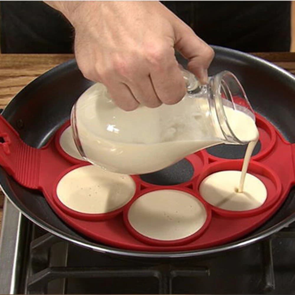 Forma panquecas frigideira panquequeira silicone untensílio cozinha