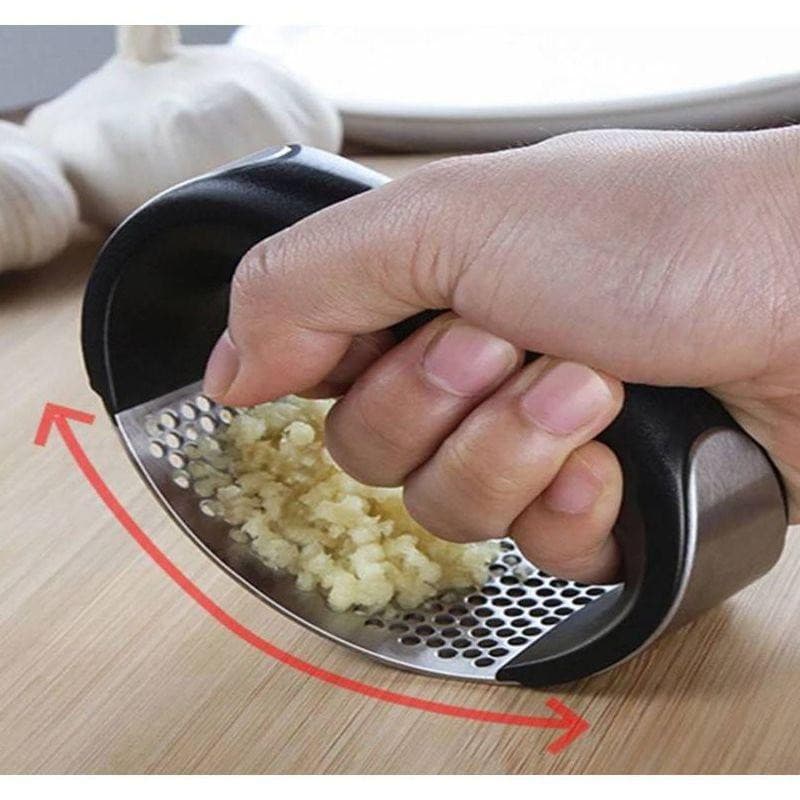 Amassador Triturador Alho Aço Inox Manual: Cozinhe Rápido com Pressão Garlic!