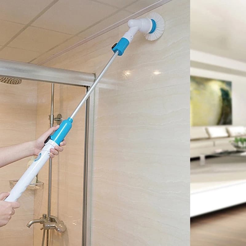 Esfregão Escova De Limpeza Vassoura Elétrica Bivolt Mop Spin Giratório Limpa Cantos Limpeza