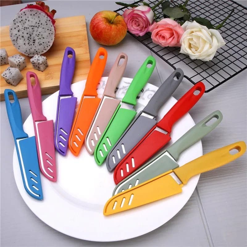 Faca Lâmina Afiada Aço Inox Capa Protetora - Pesca - Viagem - Camping - Cozinha