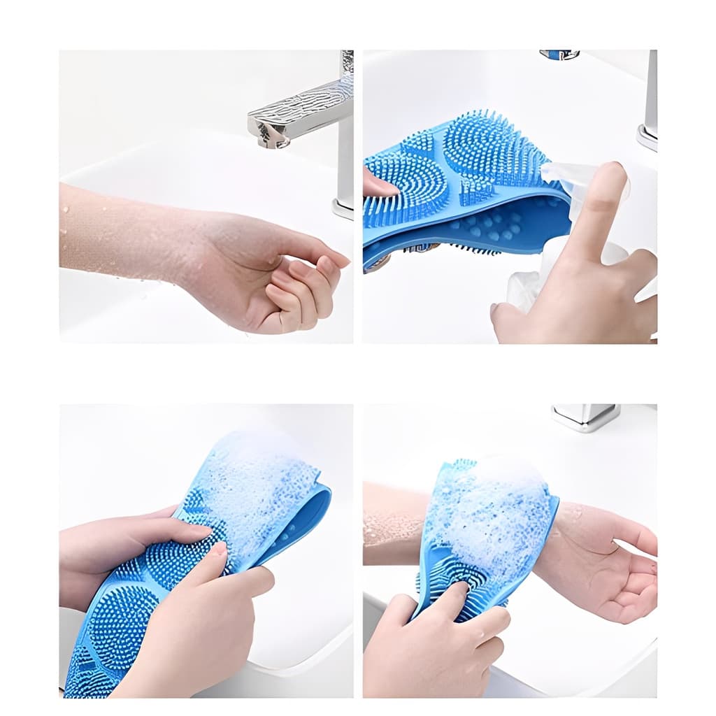 Escova de Banho Para Lavar as Costas: Esponja Macia, Bucha Esfoliação de Silicone para o Corpo