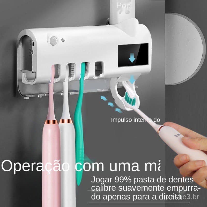 Porta Escova de Dentes / Suporte de Pasta Automático