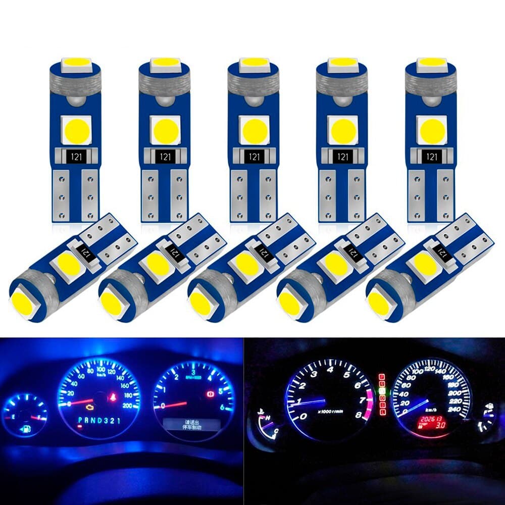 10 Peças T5 W3W , W1 , 2W , 3030 Painel De Lâmpada LED Para Carro , Luz
