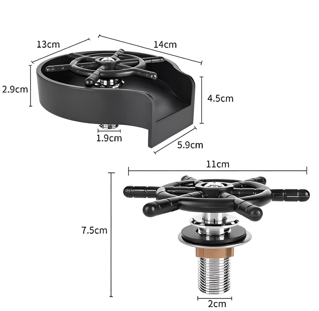 Lavadora Automática de Pia para Copos, Taças e Coqueteleira - Ideal para Cozinha Bar Restaurante
