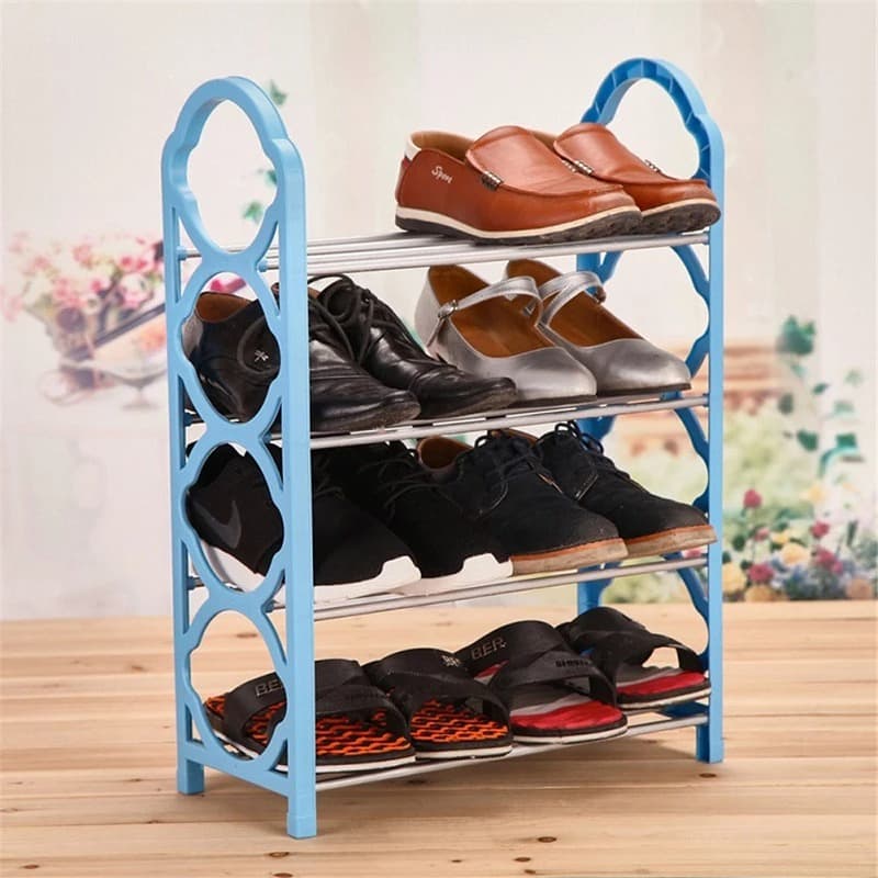 Sapateira Vertical Pequena Porta Sapatos 4 Andares Organizador 8 Pares OCUPA POUCO ESPACO