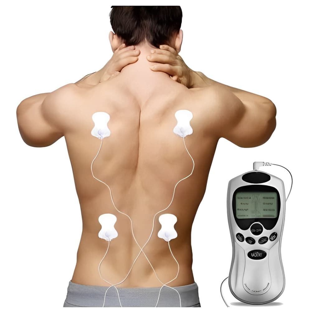 Aparelho Eletroestimulador 4 Eletrodos p/ Fisioterapia, Massagem e Acupuntura