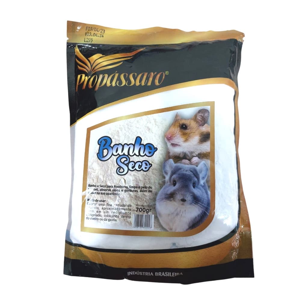 Pó Banho Seco Hamster, Chinchila e Roedores (700g)