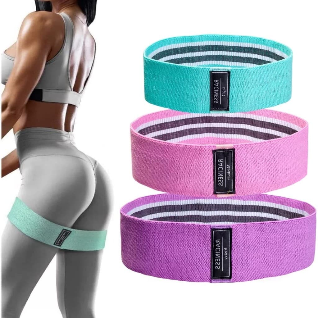 Kit 3 Faixa Elástica Mini Band  Elástico Terabander Extensor Superband Treino Exercício Academia
