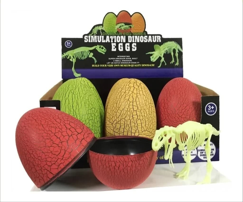 Brinquedo Ovo Surpresa de Dinossauro Fóssil – Miniatura Esqueleto Dino Colecionar