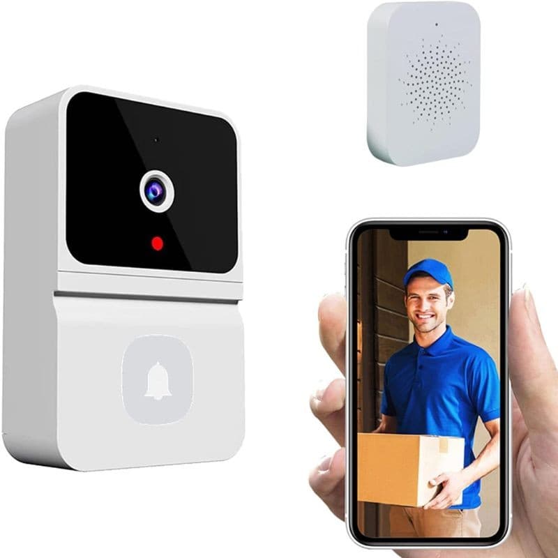 Campainha com Vídeo Porteiro Wi-Fi Inteligente c/ Visão Noturna Vê pelo celular