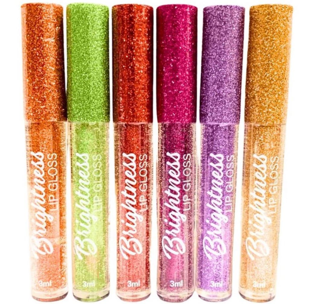 Brilho Labial Glitter Lip Gloss 6 Cores Brightness - Bella Femme