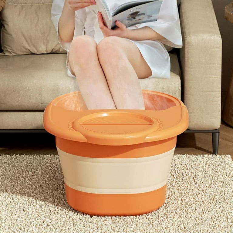 Balde Manicure Massageador Para os Pés Dobrável Hidroterapia