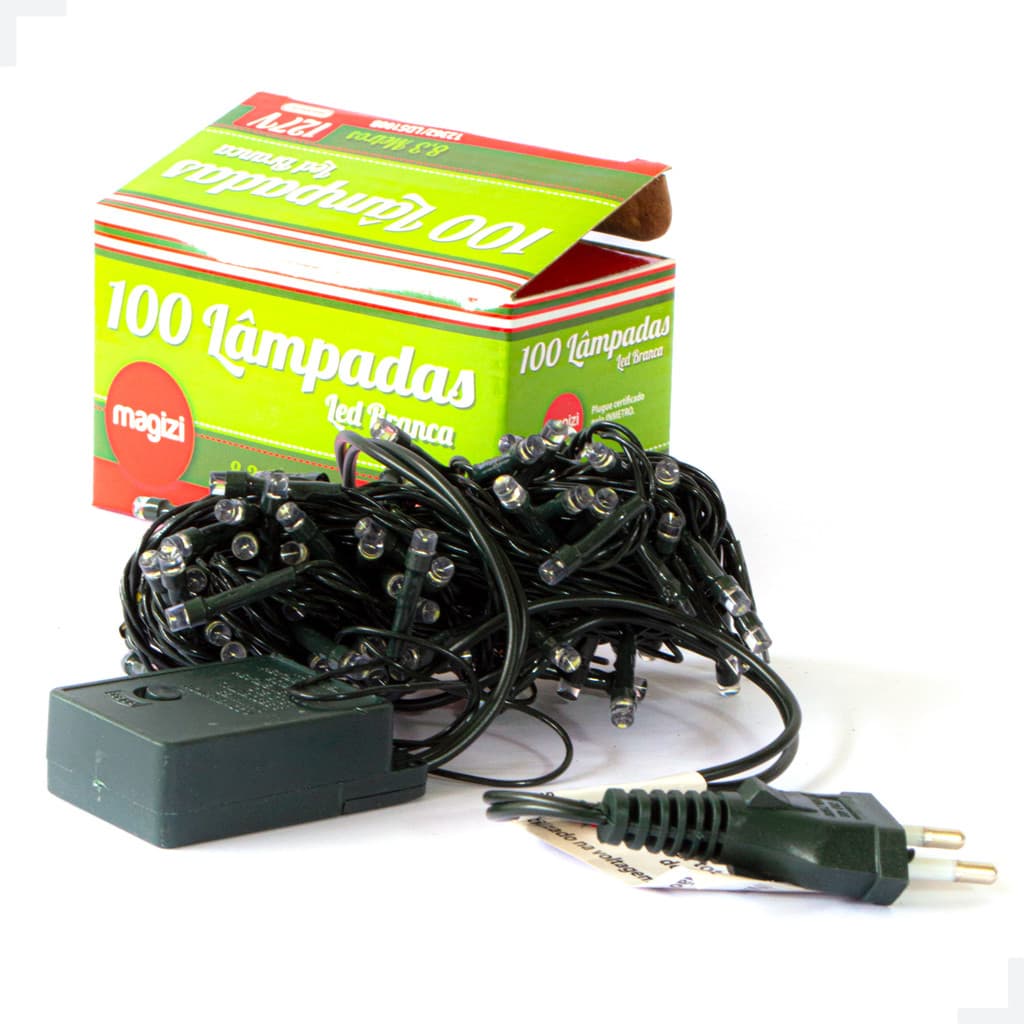 Lâmpada Led c/100L Branca sequencial c8,3cm / 127v - 0,03A / 4w Magizi