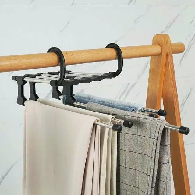 Cabide Mágico 5 Em 1 De Aço Inoxidável Camisa Calças Hijab Cachecol Roupas