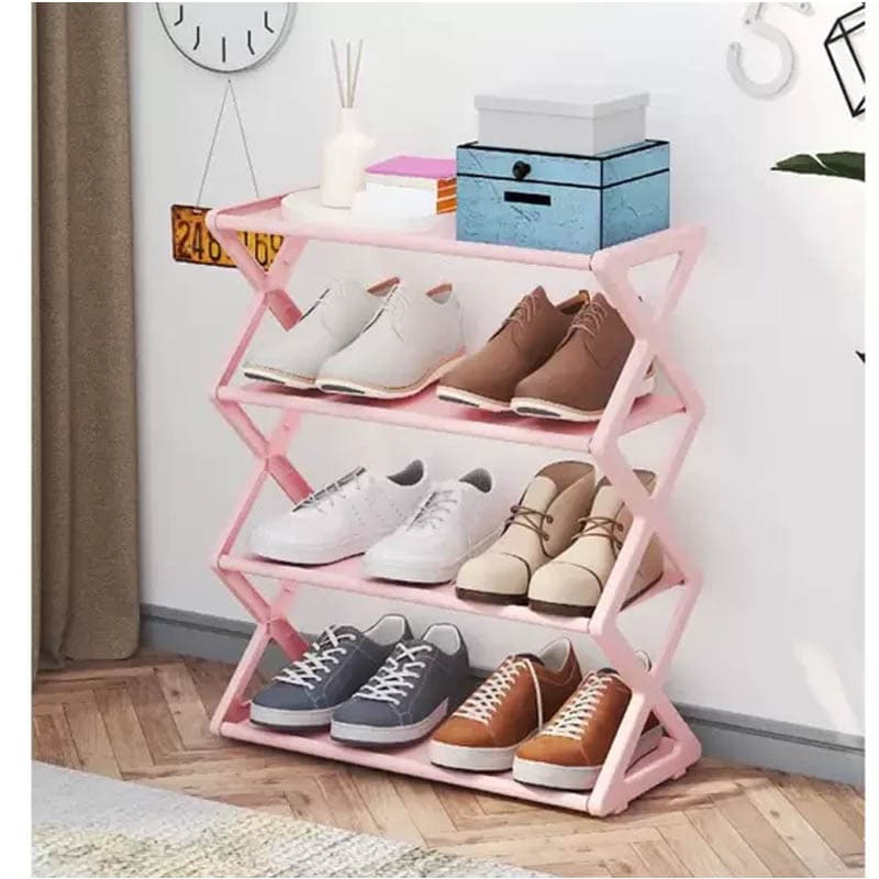 Sapateira Prateleira Reforçado Sapatos Tênis Botas Suporte Organizador Rack Cor Salmão