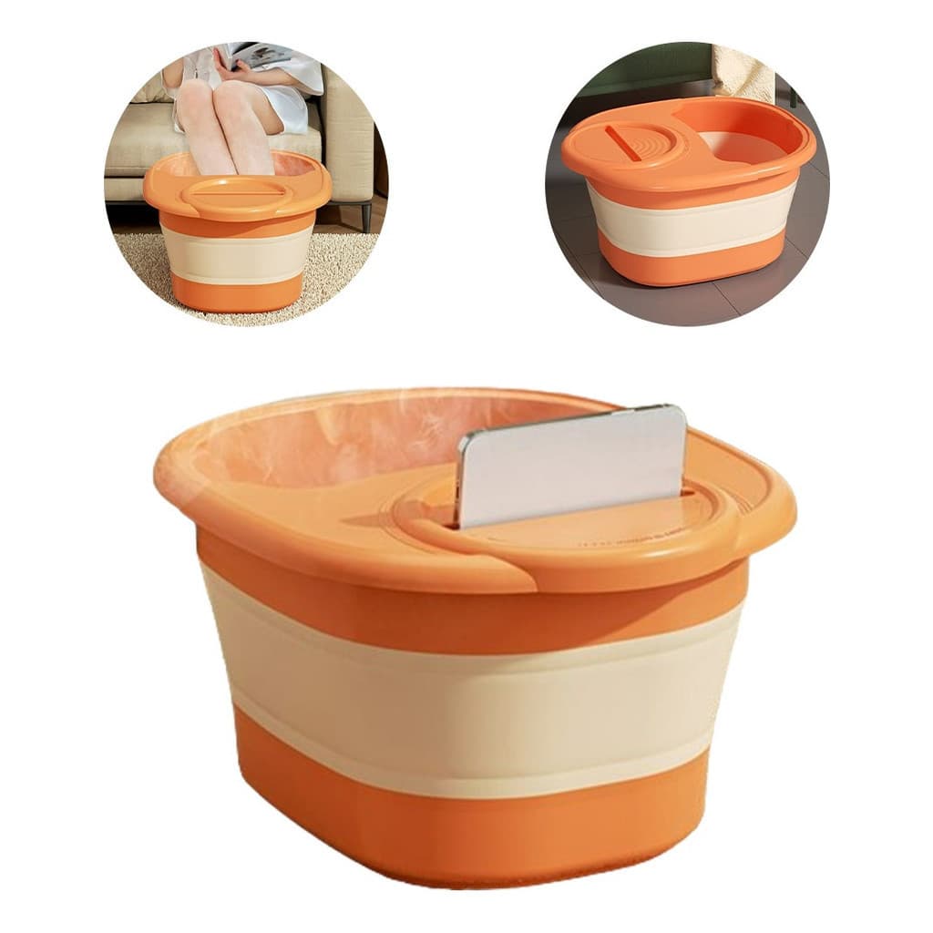 Balde Dobrável Massageador de Pés - Pedicure e SPA em Casa - Cuidados com os Pés - Massagem de Pé