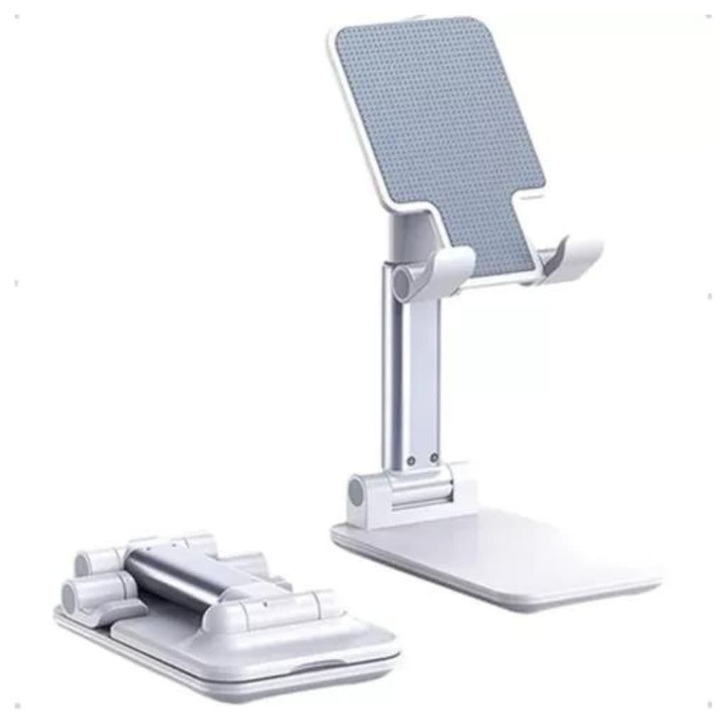 Suporte de Mesa Ajustável Celular e Tablet até 7" Branco
