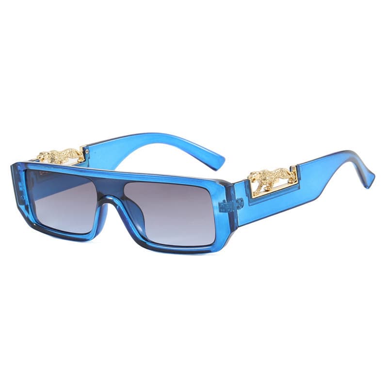 Óculos de Sol Retangulares Vintage, Novidade, Estilosos, com Lentes em Degradê de Cores Vibrantes, Óculos de Sol de Marc