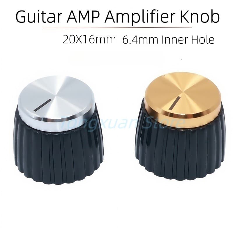 5 Pçs 6.4MM Buraco Interno Potenciômetro Botão Guitarra AMP Amplificador Preto Tampas De Controle Volume Para Pedal Elét
