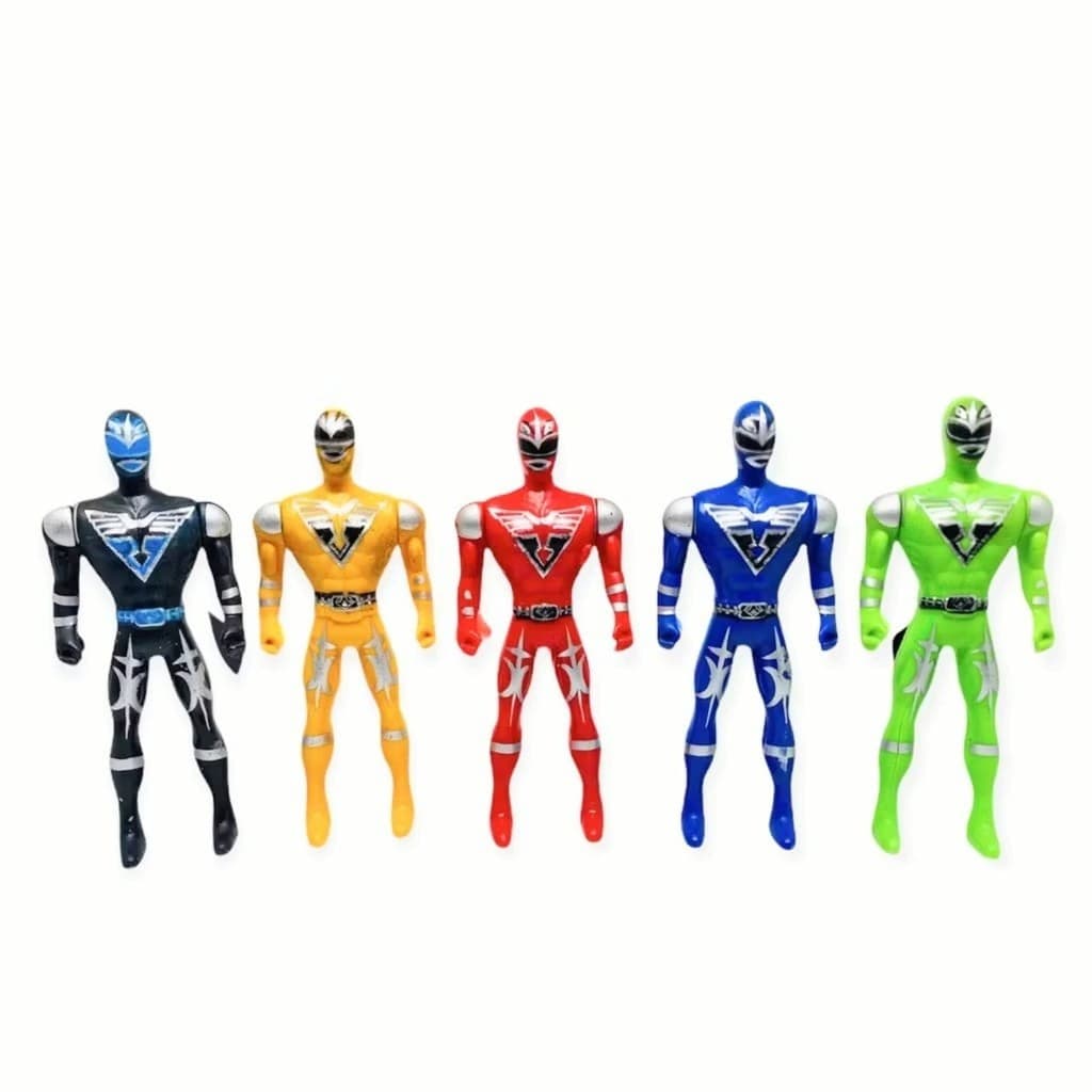Kit 5 Bonecos Power Ranger Brinquedos Infantil