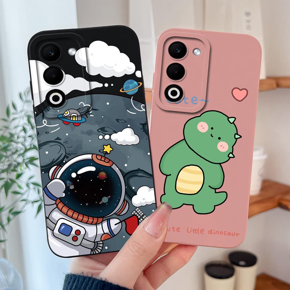 Para Oppo A5 2025 A5X 4G 5G Capa De Telefone Adorável Padrões De Urso De Pelúcia Macio Suave Líquido Silicone Cobertura