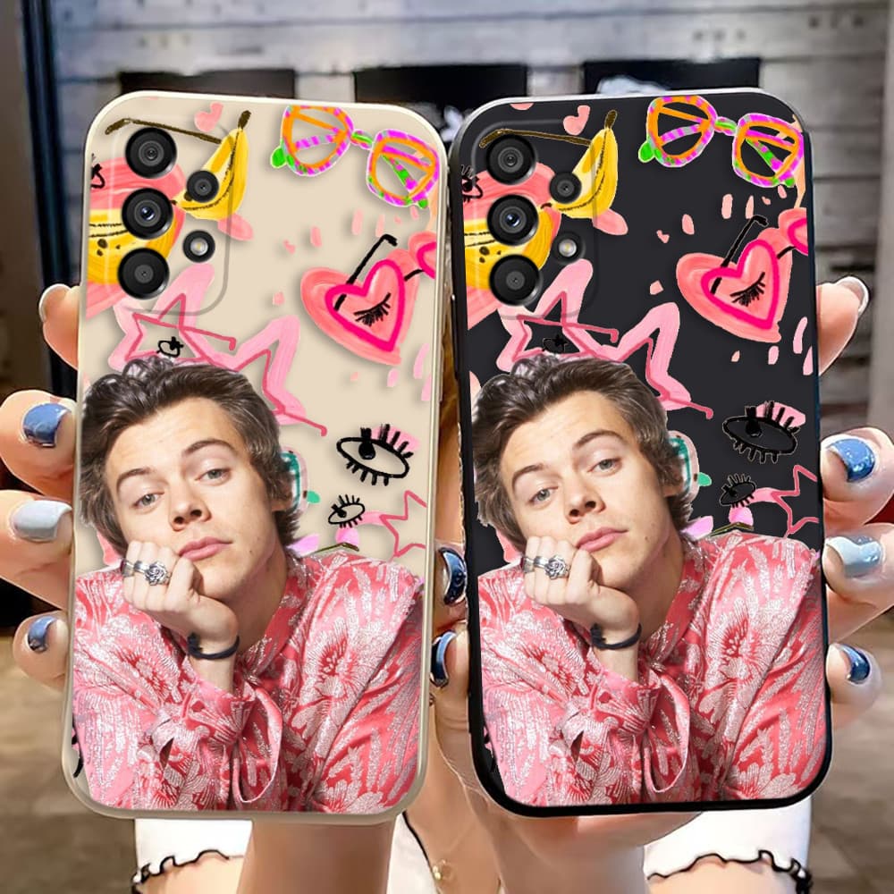 Cantor Harry Styles Poster Uma Capa De Telefone TPU De Silicone Com Borda Reta Colorida Para Marca Compatível : Samsung-