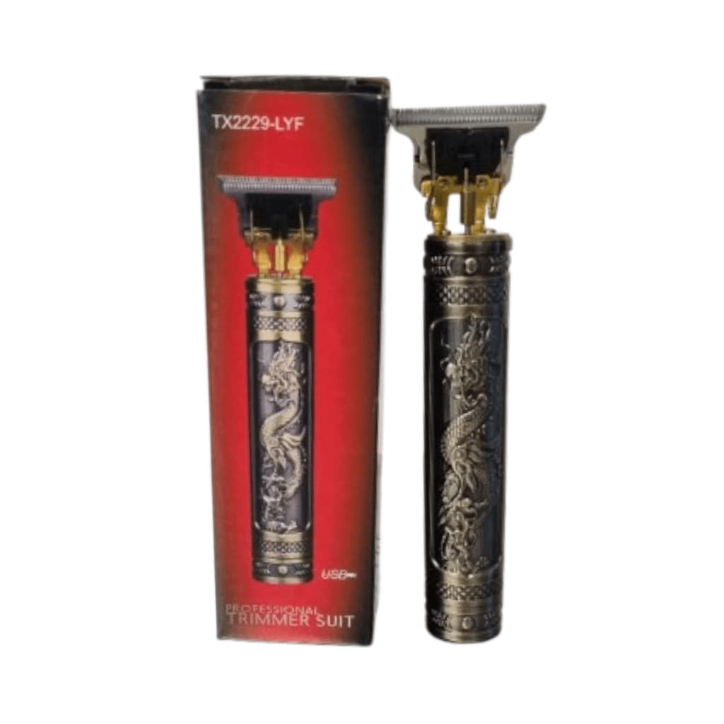 Maquina de Cortar Cabelo Acabamento Elétrica sem Fio Profissional Dragão 4 Pentes