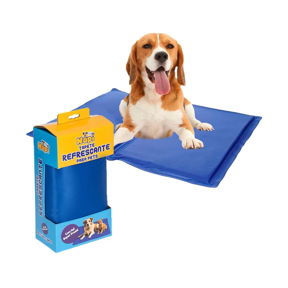 Tapete Gelado Pet Refrescante Médio 50x65cm Cães E Gatos Pet