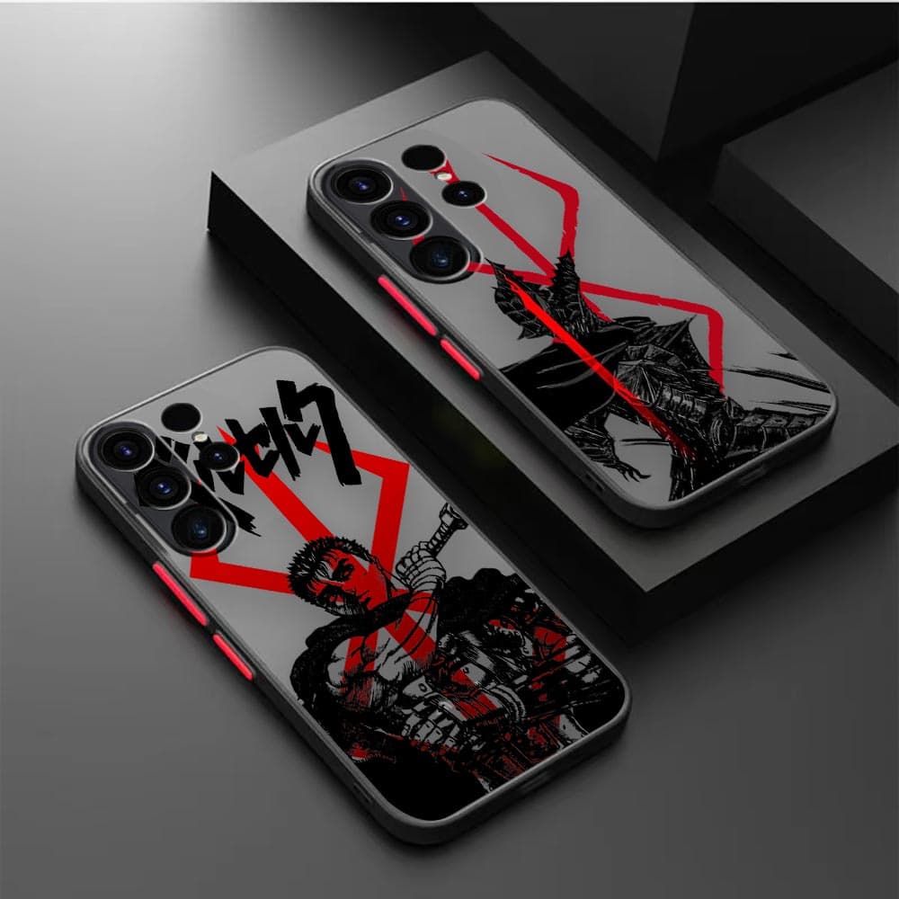 Berserk Guts Manga Anime Matte Estojo Para Celular Samsung Galaxy S23 S23FE S22 S21 S30 S21FE S21FE S20 S11 S20FE S11E S10 S10LITE S10E S10E S9 S8 ULTRA PLUS 5G