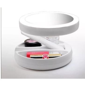Clonar produto Espelho com Led De Mesa Com Aumento 10x Led luz Dobravel Para Maquiagem