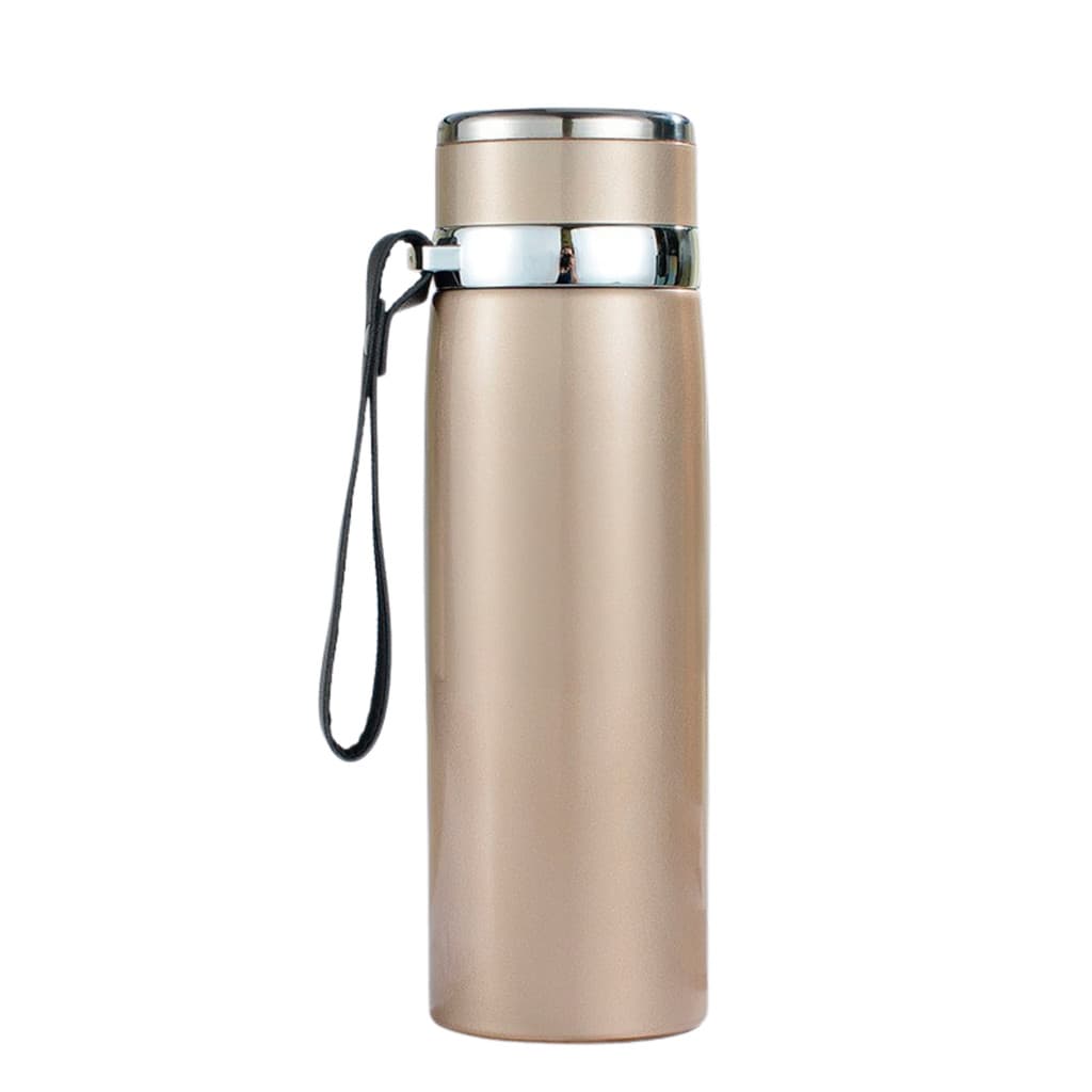 Garrafa Térmica Bege Inox 1L Bebidas Sempre na Temperatura Ideal em Qualquer Lugar
