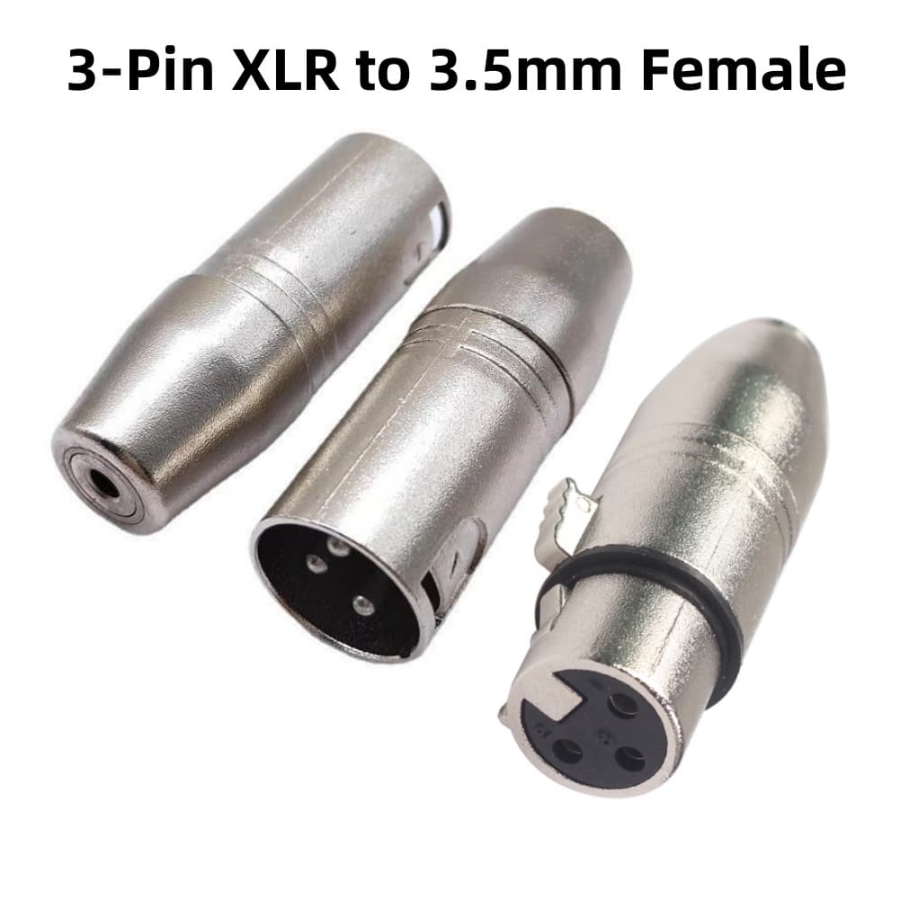 [TAMT] XLR de 3 pinos para 3,5 mm fêmea conector de áudio estéreo acoplador adaptadores de microfone